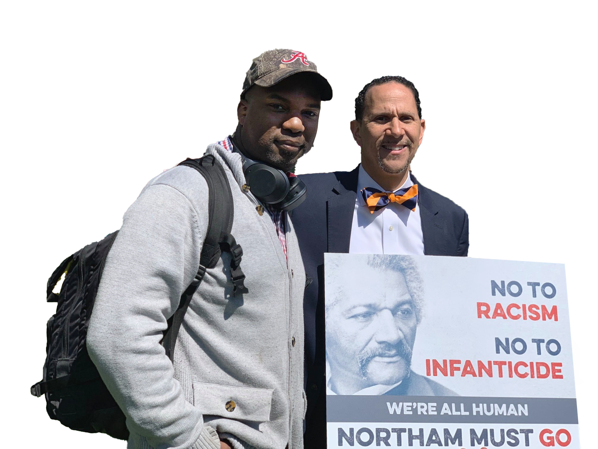 JR standing with Dean Nelson at the Virginia Captial